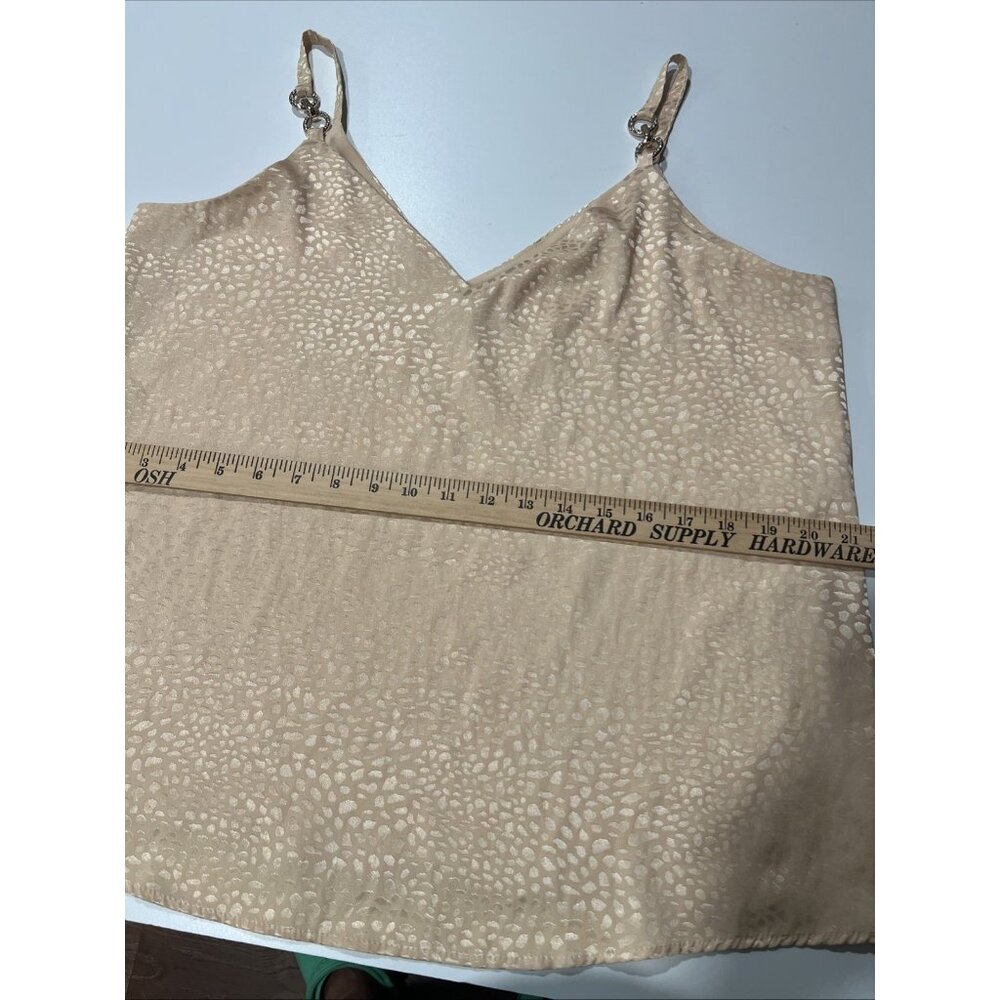 River Island‎ satin cowl neck cami in Beige Animal Print - Picture 8 of 12